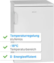 View Bomann Gefrierschrank 85L Nutzinhalt, Gefrierschrank klein mit 3 Schubladen, wechselbarer Türanschlag, Freezer mit 4 Sterne-Kennzeichnung, leise & image 6