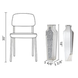 Tall Crushed Diamond Floor Vase, Luxury Decorative Crystal Accent Vase for Living Room, Bedroom and Home Decor