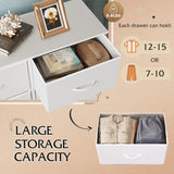 Tall Fabric Dresser with 8 Drawers, Bedroom Storage Chest and Clothing Organizer for Home and Closet