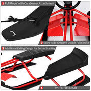 View Snow Racer Sled, Ski Sled Slider Board with Twin Brakes image 6
