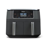 8-Quart Dual-Zone 2-Basket Air Fryer with 6 Cooking Functions