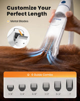 8-in-1 Dog Grooming Vacuum & Dryer, Pet Shedding and Grooming Kit for Hair Removal, Clipping and Drying