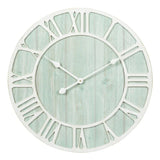 Green Blue Quartz Coastal Wall Clock, Decorative Nautical Wall Clock for Living Room, Bedroom and Home Decor