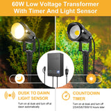 8 Pack 5W LED Landscape Lighting Kit, 3000K Warm White Low Voltage Outdoor Garden Pathway Lights
