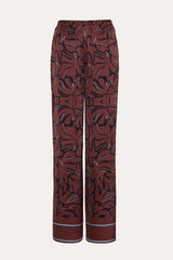 Naya Charmeuse Coral Print Pants