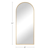 Arched Full Length Floor Mirror, Large Full Body Standing and Wall Mounted Mirror for Bedroom, Living Room and Home Decor