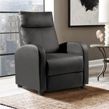 PU Leather Recliner Chair, Single Living Room Sofa Lounge Chair with Reclining Function