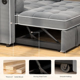 3-in-1 Convertible Sleeper Sofa Bed