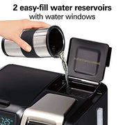 View Hamilton Beach FlexBrew Thermal Coffee Maker, Single Serve & Full Pot, Compatible with K-Cup Pods or Grounds, Programmable, Black and Stainless (49966) image 6