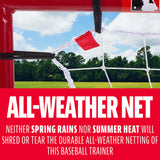 Baseball Rebounder and Pitchback Trainer Net, Practice Equipment for Throwing, Fielding and Hitting