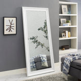 Tall Full Length Mirror, Oversized Rectangle Full Body Wall Mounted Mirror with Smooth Faux Wood Frame