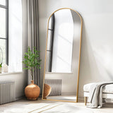 Arched Full Length Floor Mirror, Large Full Body Standing and Wall Mounted Mirror for Bedroom, Living Room and Home Decor