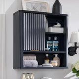 Modern Bathroom Wall Cabinet, Wall Mounted Medicine Storage Organizer with Shelves for Home Organization