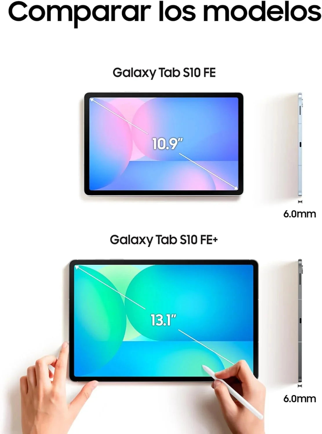 Galaxy Tab S10 FE 256GB, Tablet Android + S Pen, Galaxy AI, 8GB RAM, Pantalla de 10,9", Batería de Larga Duración, Azul, Garantía del Fabricante 3
