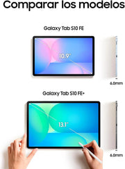 View Galaxy Tab S10 FE 256GB, Tablet Android + S Pen, Galaxy AI, 8GB RAM, Pantalla de 10,9", Batería de Larga Duración, Azul, Garantía del Fabricante 3 image 5