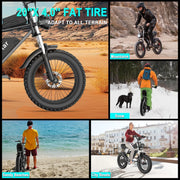 View Electric Bike for Adults Ridstar, 1200W 30mph Moutain Bike,48V 15.6AH Battery E-Bike,20" Fat Tire Electric Motorcycle,Electric Bicycle 7 Speed Full Suspension image 4