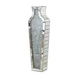 Tall Crushed Diamond Floor Vase, Luxury Decorative Crystal Accent Vase for Living Room, Bedroom and Home Decor