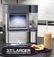 View GE Profile Opal 2.0 XL with 1 Gallon Tank, Chewable Crunchable Countertop Nugget Ice Maker, Scoop included, 38 lbs in 24 hours, Pellet Ice Machine with WiFi & Smart Connected, Stainless Steel image 2