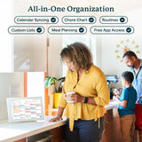15 Inch Digital Wall Planner & Chore Chart, Smart Family Calendar Organizer Display for Home Organization