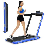 2-in-1 Folding Electric Treadmill, 2.25 HP, Under-Desk, with Dual Display and Smart App Control