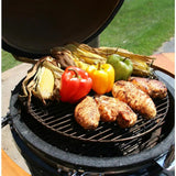 22-Inch Kamado-Style Ceramic Charcoal Grill with Grill Cover
