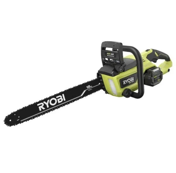 Ryobi 18�测�� 40V Cordless Chainsaw Kit with Battery & Charger, Green