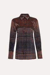 Morgan Silk Charmeuse Dot Shirt