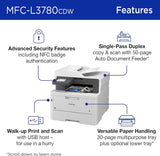 All-In-One Wireless Color Printer with Fast Printing, Scanning, Copying and Faxing