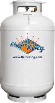 View Flame King 420LB ASME Vertical Propane Tank, White image 1