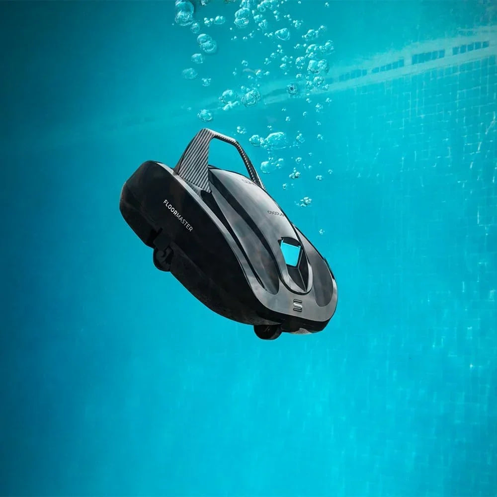 Cecotec Robot Limpiafondos Piscina sin Cable Conga Pooldroid 2000 FloorMaster. Autonomía 100mins, Piscina sin Pendientes, hasta 80m2, Profundidad