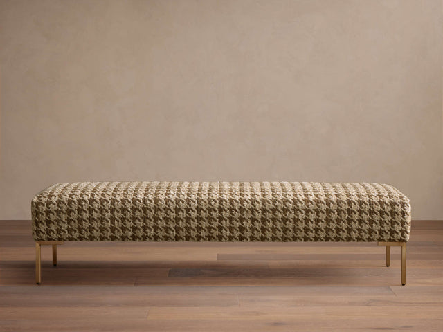Tilton Bench – CECILLO CAMEL/BRASS, 70" pour atelier