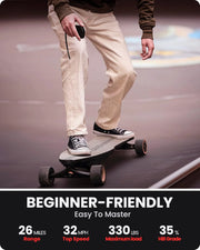 View Caribou Electric Skateboard �� 32 MPH, 26 Mile Range, Dual 1000W Motors, Longboard for Adults & Teens, 6-Month Warranty image 3