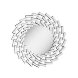 Round Sunburst Wall Mirror, Decorative Accent Mirror for Living Room, Bedroom and Entryway Home Decor