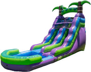 View 2025 HeroKiddo Resbaladilla Acuática Inflable de Grado Comercial de 16' con Piscina Adjacente para Niños y Adultos (con Ventilador), Uso Mojado y Seco image 1