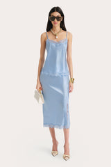 Brooke Silk Charmeuse Lace Trim Skirt