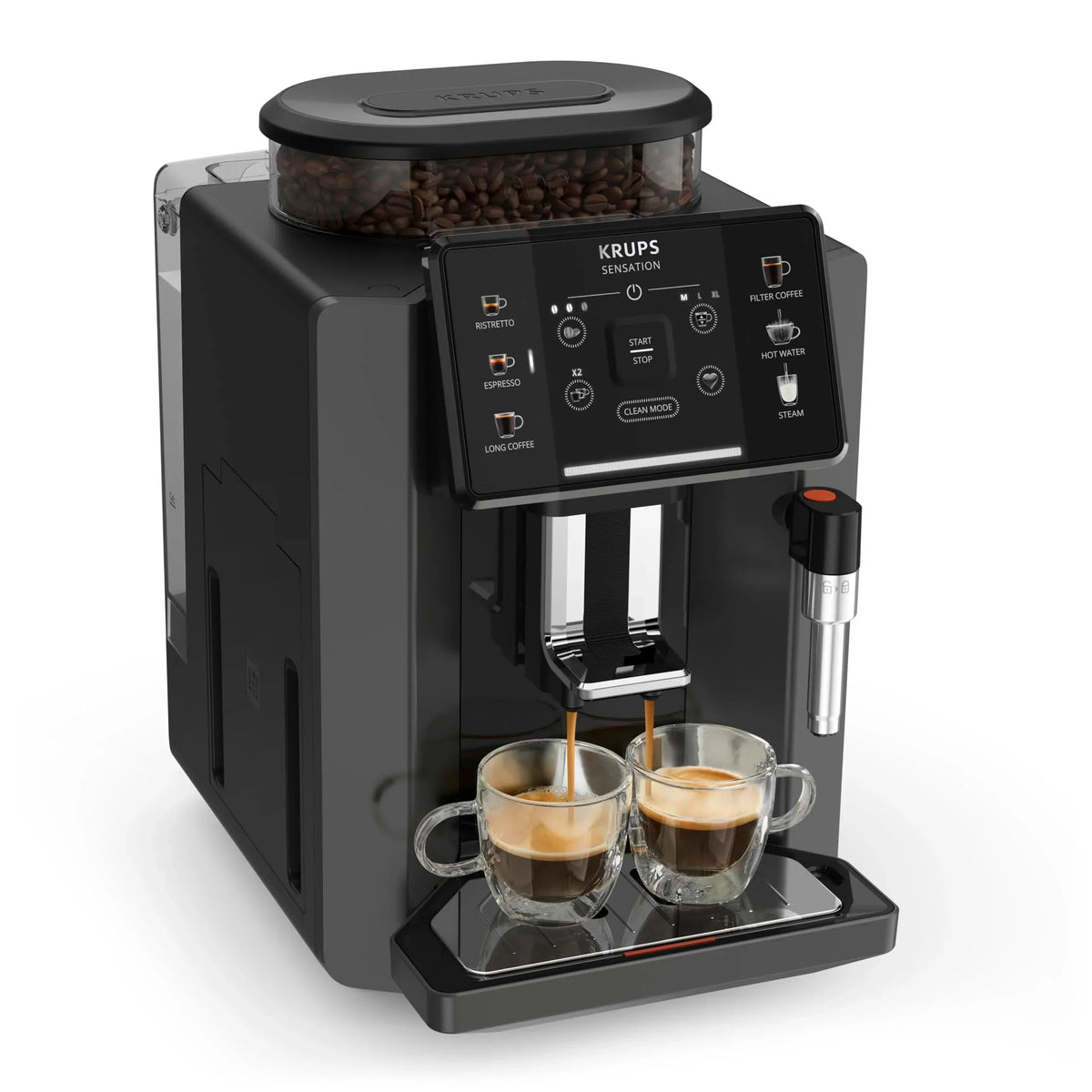 2025 Krups Essential - Cafetera súper automática, 15 Bares de presión, Molinillo cónico de Metal, con selección de cantidad e Intensidad de café, 1.7