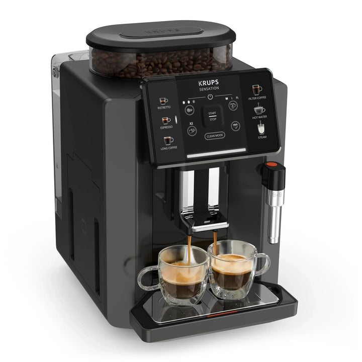 2025 Krups Essential - Cafetera súper automática, 15 Bares de presión, Molinillo cónico de Metal, con selección de cantidad e Intensidad de café, 1.7
