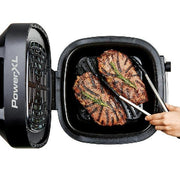 View PowerXL Grill Air Fryer Combo Plus 6 QT 12 in 1 Indoor Slow Cooker, Roast, Bake, 1550 Watts, Stainless Steel Finish : Home & Kitchen image 6
