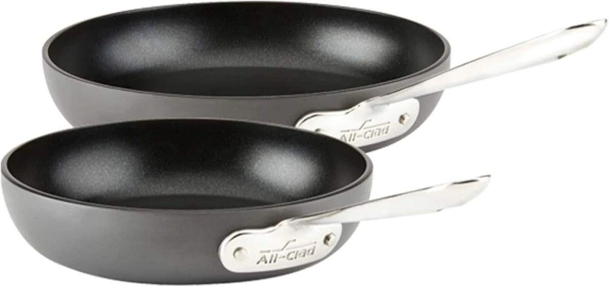 2 Piece Hard Anodized Nonstick Fry Pan Set, Durable Aluminum Skillet Cookware Set for Kitchen Cooking