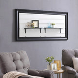 Tall Full Length Mirror, Oversized Rectangle Full Body Wall Mounted Mirror with Smooth Faux Wood Frame