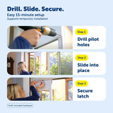 Sliding Glass Pet Door, No-Cut DIY Installation for Renters, Apartments and Rental Homes