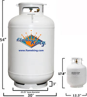 View Flame King 420LB ASME Vertical Propane Tank, White image 4