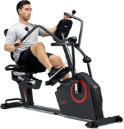 View Sunny Health & Fitness Electromagnetic Recumbent Cross Trainer Exercise Elliptical Bike w/Arm Exercisers, Easy Access Seat & Exclusive SunnyFit搴� App Enhanced Bluetooth Connectivity - SF-RBE4886SMART锟斤拷 image 1