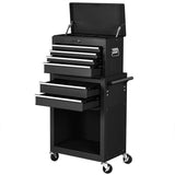 2-Piece 6-Drawer Rolling Tool Chest – Toolbox Set of 2