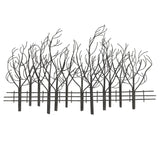 Black Metal Tree Wall Decor, Modern Forest Design Wall Art Sculpture for Living Room, Bedroom and Home Decoration