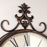 Large Antique Wall Clock, Vintage Decorative Hanging Clock for Living Room, Bedroom and Office