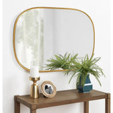 Modern Capsule Framed Wall Mirror, Decorative Oval Accent Mirror for Living Room, Bedroom and Entryway