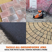 View Electric Compactor Plate - Ideal For Levelling Pavement, Artificial Turf Ground Preparation, Patio, Blockwork, Sand, Soil & More image 2