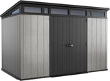 11 x 7-Ft. Resin Outdoor Storage Shed for Patio Furniture, Garden Tools, Bikes and Lawn Mowers