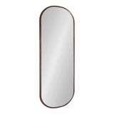 Modern Capsule Framed Wall Mirror, Decorative Oval Accent Mirror for Living Room, Bedroom and Entryway